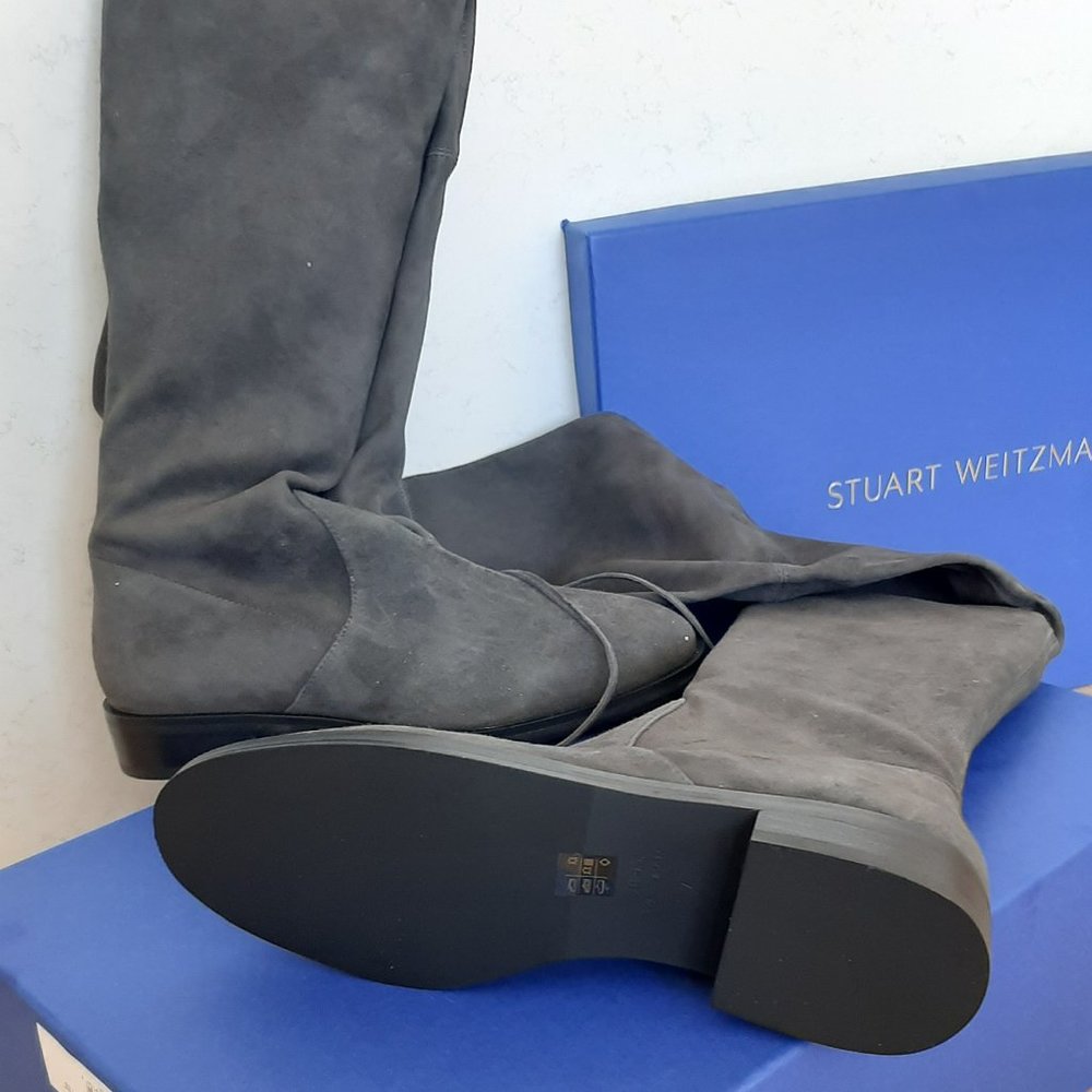 Stuart Weitzman Jocey Stretch-suede Over-the-knee Boots